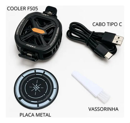 Cooler Magnético de Celular PRÓ+ Tablet Gamer - Led Rgb Fs05